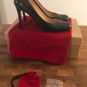 Christian Louboutin black patent leather pumps